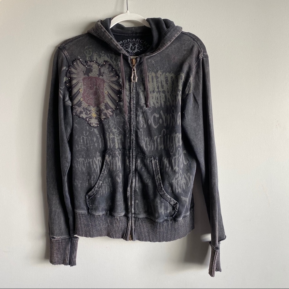 Monarchy zip up sweater